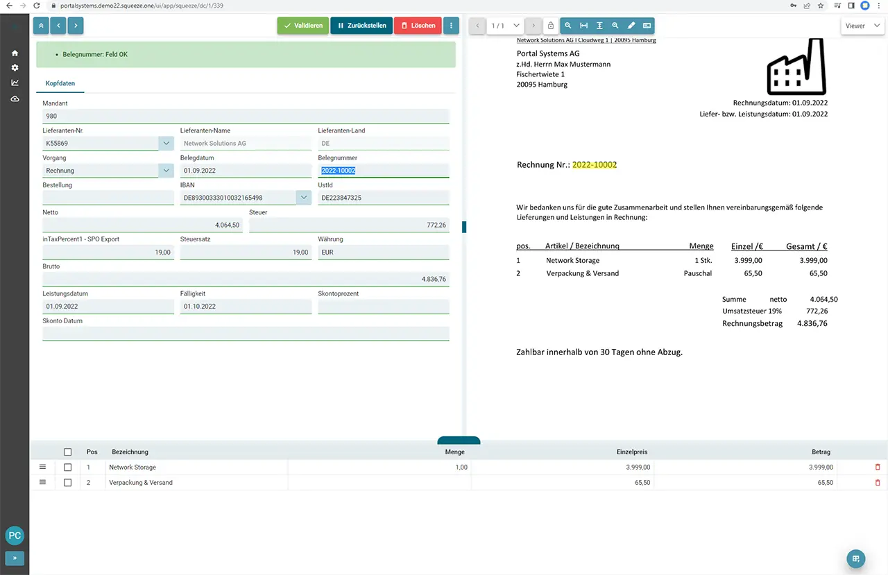 Shareflex Invoice | Reader - automatisches Auslesen von Rechnungsinformationen