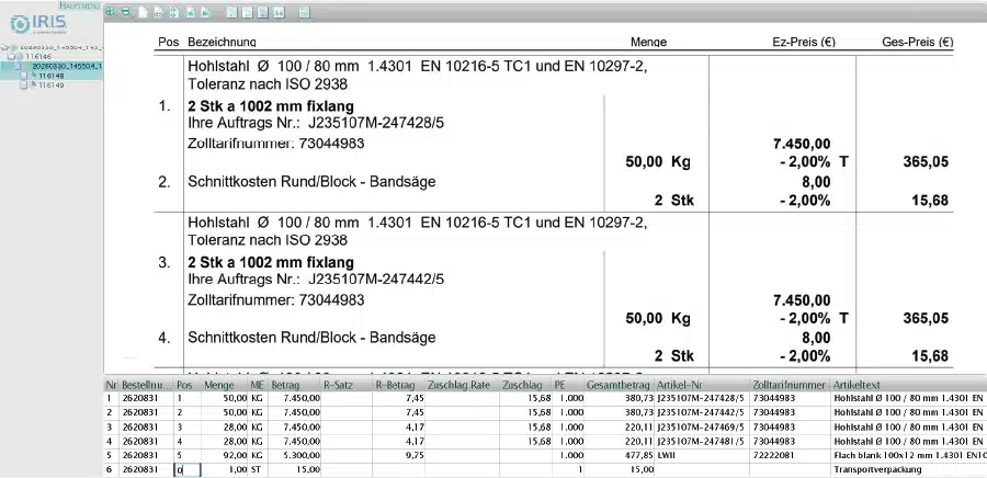 Beispiel für einen schwer lesbaren Beleg – kein Problem für intex Verify AI